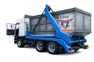 вывоз мусора мазом с портальным подъемным механизмом в Минске